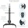StarTech.com Mobile Standing Desk – Portable Sit Stand Ergonomic Height Adjustable Cart on Wheels – Rolling Computer/Laptop Workstation Table with Locking One-Touch Lift for Teacher/Student (STSCART2)(Mobile Workstation Cart)