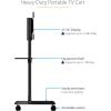 StarTech.com Mobile TV Cart – Portable Rolling TV Stand for 37-70″ VESA Display (154lb/70kg) – TV Stand w/Shelf & Storage Compartment – Rotate/Tilt Display – Universal TV Mount on Wheels (MBLTVSTNDEC)(37-70″)