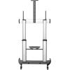 StarTech.com Mobile TV Stand – Heavy Duty TV Cart for 60-100″ Display (100kg/220lb) – Height Adjustable Rolling Flat Screen Floor Standing on Wheels – Universal Television Mount w/Shelves (STNDMTV100)