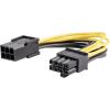 StarTech.com PCI Express 6 pin to 8 pin Power Adapter Cable – Power cable – 6 pin PCIe power (F) to 8 pin PCIe power (M) – 6.1 in – yellow – PCIEX68ADAP,Black, Yellow