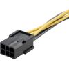 StarTech.com PCI Express 6 pin to 8 pin Power Adapter Cable – Power cable – 6 pin PCIe power (F) to 8 pin PCIe power (M) – 6.1 in – yellow – PCIEX68ADAP,Black, Yellow