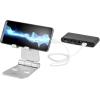 StarTech.com Phone and Tablet Stand – Foldable Universal Mobile Device Holder for Smartphones & Tablets Adjustable Multi-Angle Ergonomic Cell Phone Stand for Desk Portable, 4in to 13in (USPTLSTND)(Silver)