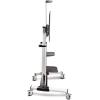 StarTech.com Rolling TV Cart/Stand On Wheels, Up to 100-inch/220lb Flat Screens, Hand Crank Height Adjustable Mobile Trolley