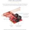 StarTech.com SATA PCIe Card – 6 Port PCIe SATA Expansion Card – 6Gbps – Low/Full Profile – Stacked SATA Connectors – ASM1166 Non-Raid – PCI Express to SATA Converter (6P6G-PCIE-SATA-CARD)