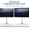 StarTech.com Single Monitor Stand – Adjustable – Supports Monitors 12” to 34″ (30.9lb/14kg) – Premium – Single Screen VESA Monitor Mount Stand – Silver , TAA (ARMPIVSTND)(Silver)