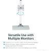 StarTech.com Single Monitor Stand – Adjustable – Supports Monitors 12” to 34″ (30.9lb/14kg) – Premium – Single Screen VESA Monitor Mount Stand – Silver , TAA (ARMPIVSTND)(Silver)