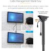 StarTech.com TV Ceiling Mount, Hanging Single Screen Vesa Mount for 32”-75″ TVs/Displays – Height Adjustable Telescopic Pole(22″-35.8″)