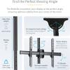 StarTech.com TV Ceiling Mount, Hanging Single Screen Vesa Mount for 32”-75″ TVs/Displays – Height Adjustable Telescopic Pole(22″-35.8″)