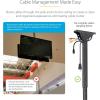 StarTech.com TV Ceiling Mount, Hanging Single Screen Vesa Mount for 32”-75″ TVs/Displays – Height Adjustable Telescopic Pole(41.7″-61.4″)
