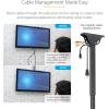 StarTech.com TV Ceiling Mount, Hanging Single Screen Vesa Mount for 32”-75″ TVs/Displays – Height Adjustable Telescopic Pole(98.4″-117.6″)