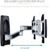 StarTech.com TV Wall Mount supports up to 100 inch VESA Displays – Low Profile Full Motion TV Wall Mount for Large Displays – Heavy Duty Adjustable Tilt/Swivel Articulating Arm Bracket (FPWARTS2)(26″-65″)