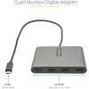 StarTech.com USB 3.0 to Quad HDMI Adapter, USB to 4x HDMI Monitor Converter for Windows, TAA (no support for macOS/ChromeOS/Linux)(USB-C)