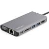 StarTech.com USB C Multiport Adapter – USB-C Mini Travel Dock w/ 4K HDMI or 1080p VGA – 3x USB 3.0 Hub, SD, GbE, Audio, 100W PD Pass-Through – Portable Docking Station for Laptop/Tablet (DKT30CHVAUSP)