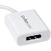 StarTech.com USB C to DisplayPort Adapter – 4K 60Hz/8K 30Hz – USB Type-C to DP 1.4 HBR2 Adapter Dongle – Compact USB-C (DP Alt Mode)Monitor Video Converter – Thunderbolt 3 Compatible – White(CDP2DPW)