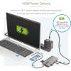 StarTech.com USB-C Docking Station for Windows and ChromeOS, Triple 4K HDMI DP Video, USB 10Gbps Hub, 100W Laptop Charging, GbE, SD, MicroSD