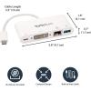 StarTech.com USB-C to HDMI Adapter – 4K 30Hz – Thunderbolt 3 Compatible – with Power Delivery (USB PD) – USB C Adapter Converter (CDP2HDUACP)(1x USB-A 3.0 | DVI-D)