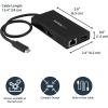 StarTech.com USB-C to HDMI Adapter – 4K 30Hz – Thunderbolt 3 Compatible – with Power Delivery (USB PD) – USB C Adapter Converter (CDP2HDUACP)(2x USB-A 3.0 | GbE)