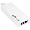 StarTech.com USB-C to HDMI Video Adapter Converter – 4K 30Hz – Thunderbolt 3 Compatible – USB 3.1 Type-C to HDMI Monitor Travel Dongle Black (CDP2HD)(White)