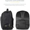 StarTech.com Unisex Backpack Ergonomic Computer Bag with Removable Accessory Case-Laptop/Tablet Pockets-Nylon, Black, 15.6″ Professional IT Tech Work/Travel/Commute (NTBKBAG156)(15.6″)