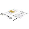 StarTech.com Universal Laptop Cable Lock Expansion Loop – 6” (15cm) Anti Theft 4-Digit Combination K-Slot Lock – Computer Security Cable to Create Twin/Multi-Head Lock for Multiple Devices, TAA