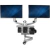 StarTech.com Wall Mount Workstation – Articulating Standing Desk with Ergonomic Height Adjustable Dual Monitor Arm & Keyboard Tray – 2X 30 VESA Displays – Foldable Wall Mounted Sit Stand (WALLSTSI2)