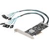 8 Port SATA PCIe Card – PCI Express 6Gbps SATA Expansion Adapter Card with 4 Host Controllers – SATA PCIe Controller Card – PCI-e x4 Gen 2 to SATA III – SATA HDD/SSD