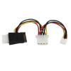 StarTech.com 12in LP4 to 2x SATA Power Y Cable Adapter – Molex to to Dual SATA Power Adapter Splitter (PYO2LP4SATA)(4 inch)