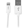 StarTech.com 15cm (6in) Short White Apple® 8-pin Lightning Connector to USB Cable for iPhone/iPod/iPad – Charge and Sync Cable (USBLT15CMW)
