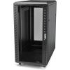 StarTech.com 22U Server Rack Cabinet with secure locking door – 4 Post Adjustable Depth (5.5″ to 28.7″) – 1768 lb capacity – 19 inch Portable Network Equipment Enclosure on wheels/casters (RK2236BKF)(25U)
