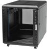 StarTech.com 22U Server Rack Cabinet with secure locking door – 4 Post Adjustable Depth (5.5″ to 28.7″) – 1768 lb capacity – 19 inch Portable Network Equipment Enclosure on wheels/casters (RK2236BKF)(15U)