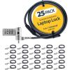 StarTech.com 25-Pack Universal Laptop Lock 6.6ft (2m), Master Keyed Security Cable, Compatible with Noble Wedge/Nano/K-Slot; TAA(Serialized Combination)