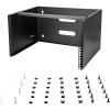 StarTech.com 6U Wall Mount Network Rack – 14 Inch Deep (Low Profile) – 19″ Patch Panel Bracket for Shallow Server and IT Equipment, Network Switches – 44lbs/20kg Weight Capacity, Black (WALLMOUNT6)(6U)
