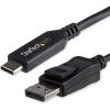 StarTech.com 6ft/1.8m USB C to DisplayPort 1.4 Cable – 4K/5K/8K USB Type-C to DP 1.4 Alt Mode Video Adapter Converter – HBR3/HDR/DSC – 8K 60Hz DP Monitor Cable for USB-C/Thunderbolt 3 (CDP2DP146B)(6 feet)