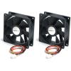 StarTech.com 80x25mm Dual Ball Bearing Computer Case Fan w/ TX3 Connector (FANBOX2),Black(1 Count (Pack of 2))