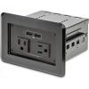 StarTech.com Conference Table Power Center with 2X UL Certified 120V AC Outlets & 2X USB BC 1.2 – Recessed in-Table/Desk Power Strip/Charging Station for Meeting Room/Boardroom/Lab Bench (KITBZPOWNA)