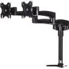 StarTech.com Desk Mount Dual Monitor Arm – Articulating – Supports Monitors 12” to 24″ (29.9lb/13.6kg) – Adjustable VESA Monitor Arm – Grommet or Desk Mount – Black (ARMDUAL)