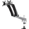 StarTech.com Desk Mount Dual Monitor Arm – Articulating – Supports VESA Monitors 12” to 30″ (19.8lb/9kg) – Adjustable – Grommet/Desk Mount – Premium – Silver, TAA (ARMDUAL30)