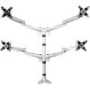 StarTech.com Desk Mount Quad Monitor Arm – Premium Articulating VESA 4 Monitor Mount 2×2 up to 30″ (24.8lb/11.3kg) – Height Adjustable Pole Mount – Tilt/Swivel/Rotate – C-Clamp/Grommet, TAA