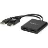 StarTech.com Dual-Monitor DisplayPort 1.2 Splitter, DP to 2x DP Multi-Monitor Adapter, 4K 30Hz/1080p 60Hz MST Hub for Windows(2x DP 1.2)