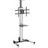 StarTech.com Heavy Duty Rolling Portable TV Cart Stand with Wheels – 32 to 75 inch – Adjustable Rotating Mobile Flat Panel Screen Mount (STNDMTV70)