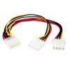 StarTech.com LP4 to 2X LP4 Power Y Splitter Cable M/F – LP4 Splitter – Molex Y Splitter – Molex Splitter (PYO2L)(1 Count (Pack of 1))