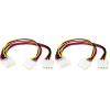 StarTech.com LP4 to 2X LP4 Power Y Splitter Cable M/F – LP4 Splitter – Molex Y Splitter – Molex Splitter (PYO2L)(1 Count (Pack of 2))