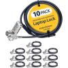 StarTech.com Laptop Cable Lock Compatible with Noble Wedge; 6.6ft (2m), Anti-Theft Keyed Lock, Security Cable for Dell XPS/Latitude/2-in-1 Notebooks, Steel Cable Lock for Laptop, TAA(K-Slot/T-Bar)