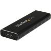 StarTech.com M.2 SSD Aluminum Enclosure to USB 3.0 (5Gbps) with UASP – Black – M.2 NGFF SATA with B Key & B+M Key – External M.2 Portable Enclosure – Not Compatible with NVMe / AHCI, TAA(USB-A)