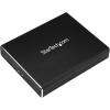 StarTech.com M.2 SSD Aluminum Enclosure to USB 3.0 (5Gbps) with UASP – Black – M.2 NGFF SATA with B Key & B+M Key – External M.2 Portable Enclosure – Not Compatible with NVMe / AHCI, TAA(USB-A & USB-C)
