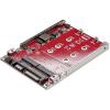 StarTech.com M.2 to SATA Adapter – Dual Slot – for 2.5in Drive Bay – RAID – M.2 SSD – M.2 Adapter – M.2 SSD Adapter , TAA (S322M225R)