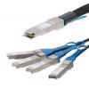 StarTech.com MSA Uncoded Compatible 1m 40G QSFP+ to 4x SFP+ Direct Attach Breakout Cable Twinax – 40GbE QSFP+ to 4x SFP+ Copper DAC 40 Gbps Low Power Passive Transceiver Module DAC (QSFP4SFPPC1M)(3.3 ft | Breakout Cable)