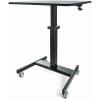 StarTech.com Mobile Standing Desk – Portable Sit Stand Ergonomic Height Adjustable Cart on Wheels – Rolling Computer/Laptop Workstation Table with Locking One-Touch Lift for Teacher/Student (STSCART2)(Mobile Standing Desk)