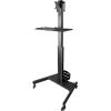 StarTech.com Mobile Standing Desk – Portable Sit Stand Ergonomic Height Adjustable Cart on Wheels – Rolling Computer/Laptop Workstation Table with Locking One-Touch Lift for Teacher/Student (STSCART2)(Mobile Workstation Cart)