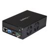 StarTech.com Multimode (MM) LC Fiber Media Converter for 10/100/1000 Network – 550m – Gigabit Ethernet – 850nm – with SFP Transceiver, TAA (MCM1110MMLC)(10 Gigabit LC)